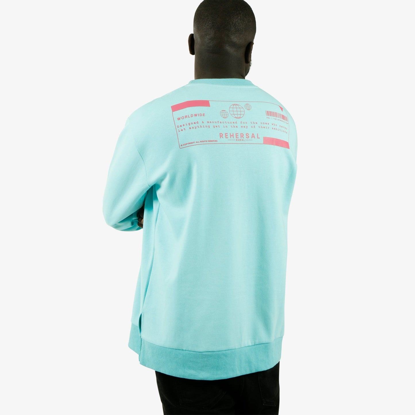 CREWNECK SPLIT-HEM SWEATSHIRT