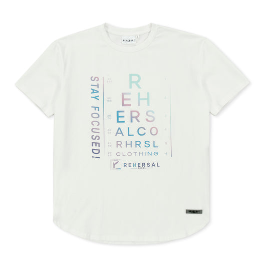 Stay Focused Curved Hem Pima Cotton T-shirt